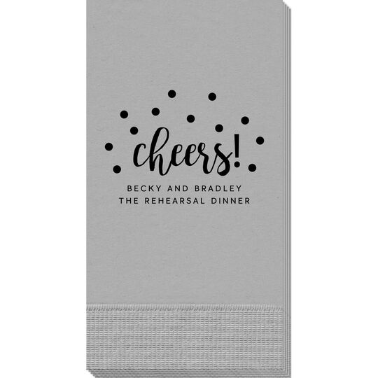 Confetti Dots Cheers Guest Towels